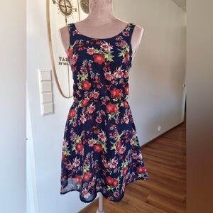Floral Sleeveless Women's Divided Dress